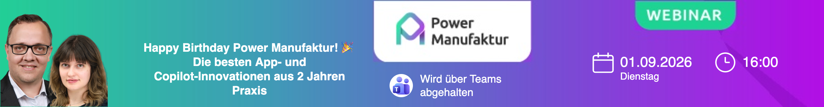 Happy Birthday Power Manufaktur! 🎉 Die besten App- und Copilot-Innovationen aus 2 Jahren Praxis